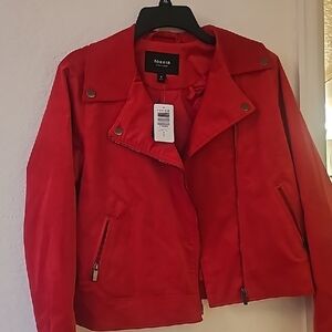 Torrid Red Suede Leather Moto Size 0 Brand-new w/Tags $100 Orig. YOURS for $40
